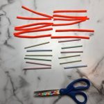 Pipe Cleaners, straws and scissors